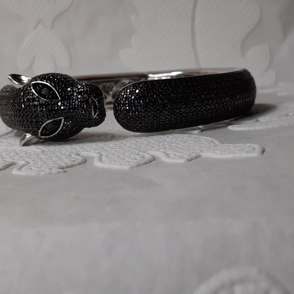 PRICE IS FIRM. 925 Genuine Russian Diopside and Genuine Black Spinel, Cat. - Picture 4 of 17